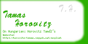 tamas horovitz business card